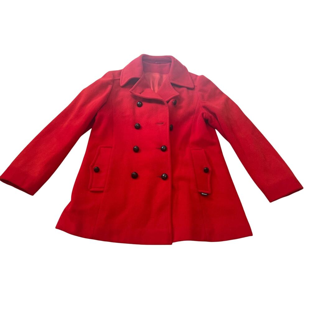 Vintage Mackintosh Red Wool Peacoat Double Breasted Coat Small USA